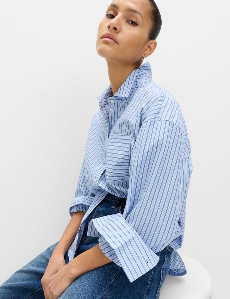 Pruhovaná košile z čisté bavlny