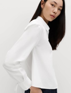 Noční košile z čisté bavlny s manžetami