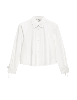 Noční košile z čisté bavlny s manžetami