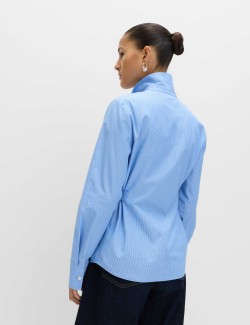 Proužkovaná košile z čisté bavlny s ozdobnými knoflíky