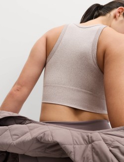 Round Neck Seamless Fitted Crop Top