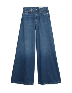 Džíny se širokými palácovými nohavicemi, ze směsi materiálu lyocell™