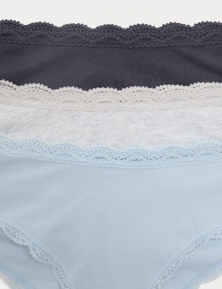 3pk Cotton Rich Hipster Knickers