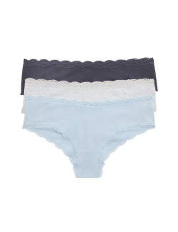 3pk Cotton Rich Hipster Knickers