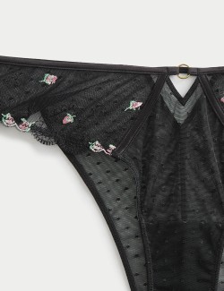 Kalhotky s vysokým pasem a výšivkou Miami Leah