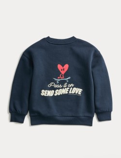 Dvoudílný outfit topu a spodního dílu se srdíčkovým potiskem (2–8 let)