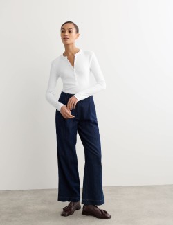 Top z čisté bavlny s rozhalenkou