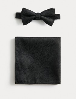 Paisley Bow Tie and Hank Set