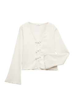 Žerzejový zavazovací kardigan (6–16 let)