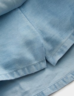 Řasená kostkovaná skort sukně Ra-ra s vysokým podílem bavlny (6–16 let)