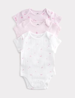 3 Pack Pure Cotton Printed Bodysuits (6½lbs-3 Yrs)