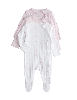 3 Pack Pure Cotton Printed Sleepsuits (6lbs 3oz-3 Yrs)