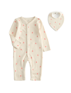 2 Piece Cotton Cinema Sleepsuit with Bib (7lbs-2 Yrs)