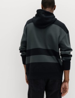 Vícebarevná mikina s kapucí z čisté bavlny