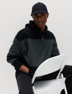 Vícebarevná mikina s kapucí z čisté bavlny