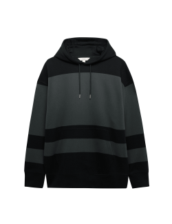 Vícebarevná mikina s kapucí z čisté bavlny