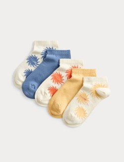 Krátké ponožky Trainer Liners™ s vysokým podílem bavlny, 5 párů v balení (6 malé – 7 velké)