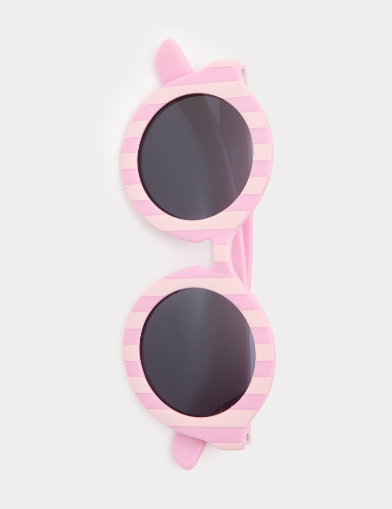 Kids' Striped Round Sunglasses