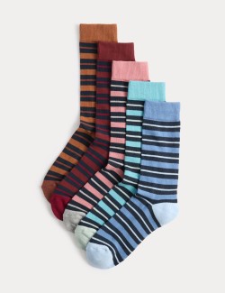5 Pack Cool & Fresh Cotton Rich Cushioned Socks