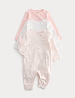 3 Pack Cotton Rich Sleepsuits (7lbs-3 Yrs)