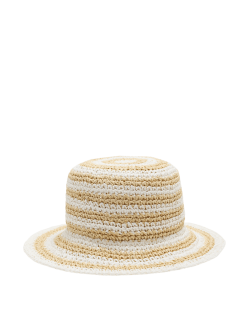 Straw Striped Bucket Hat