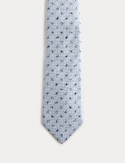 Paisley Geometric Pure Silk Tie