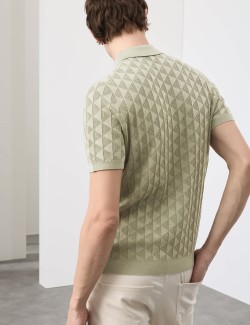 Pletená polokošile, z mercerované bavlny