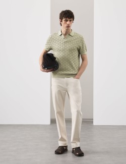 Pletená polokošile, z mercerované bavlny