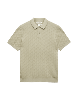 Pletená polokošile, z mercerované bavlny