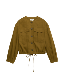 Funkční bunda bez límce s lnem