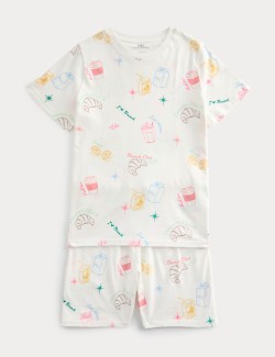 Pure Cotton Brunch Graphic Pyjamas (1-16 Yrs)