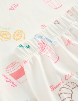 Pure Cotton Brunch Graphic Pyjamas (1-16 Yrs)
