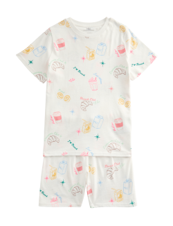 Pure Cotton Brunch Graphic Pyjamas (1-16 Yrs)