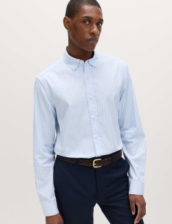 Regular Fit Pure Cotton Striped Shirt