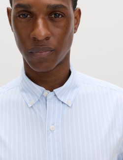 Regular Fit Pure Cotton Striped Shirt