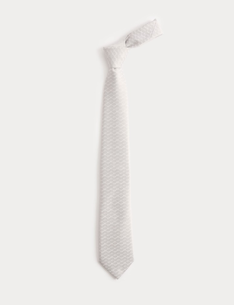 Textured Fan Design Tie