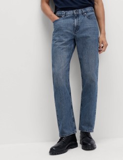 Straight Fit Rigid Denim Jeans