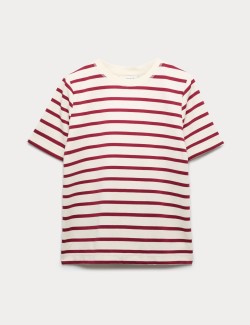 Pruhované tričko s vysokým obsahem bavlny