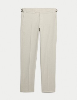 Tailored Fit Herringbone Trousers