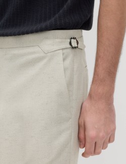 Tailored Fit Herringbone Trousers