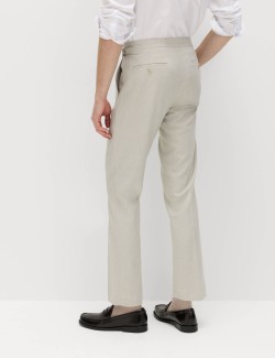 Tailored Fit Herringbone Trousers
