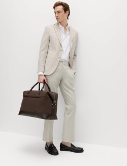 Tailored Fit Herringbone Trousers