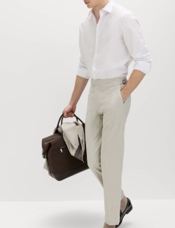 Tailored Fit Herringbone Trousers