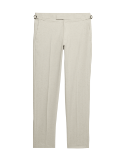 Tailored Fit Herringbone Trousers