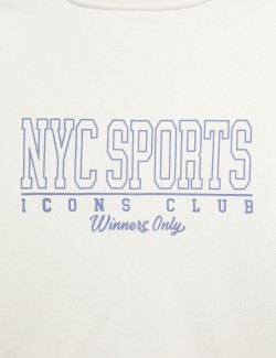 2dílný outfit topu a spodního dílu NYC, s vysokým podílem bavlny (6–16 let)