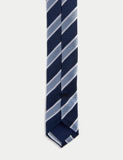 Striped Pure Silk Tie