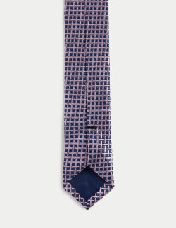 Geometric Pure Silk Tie