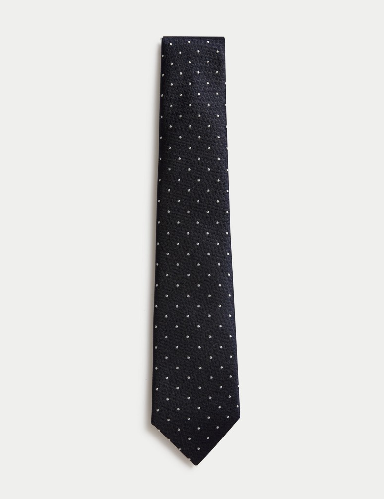 Pure Silk Polka Dot Tie