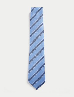 Striped Pure Silk Tie