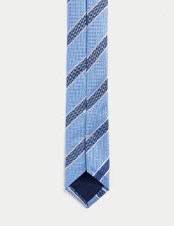 Striped Pure Silk Tie